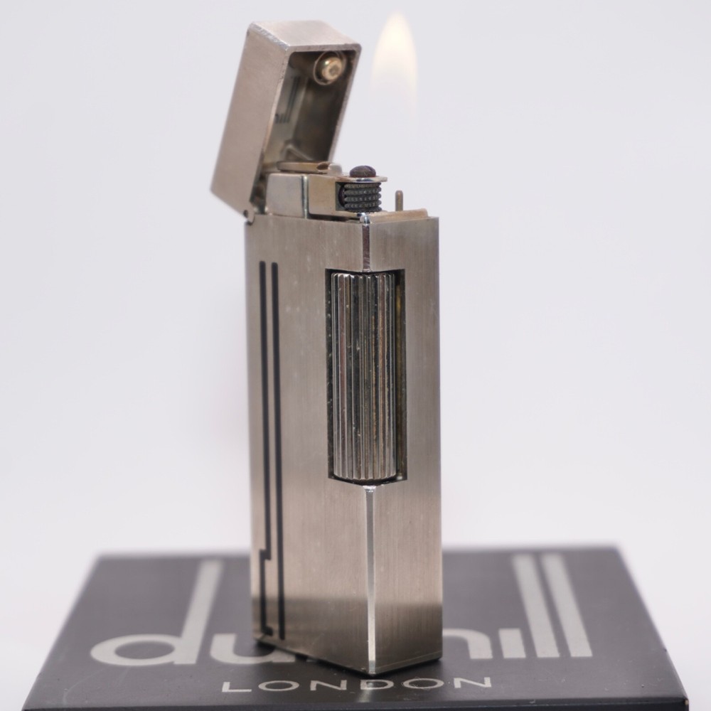 Limited item Dunhill lighter stainless d pattern _Ultrasonically Cleaned_Working