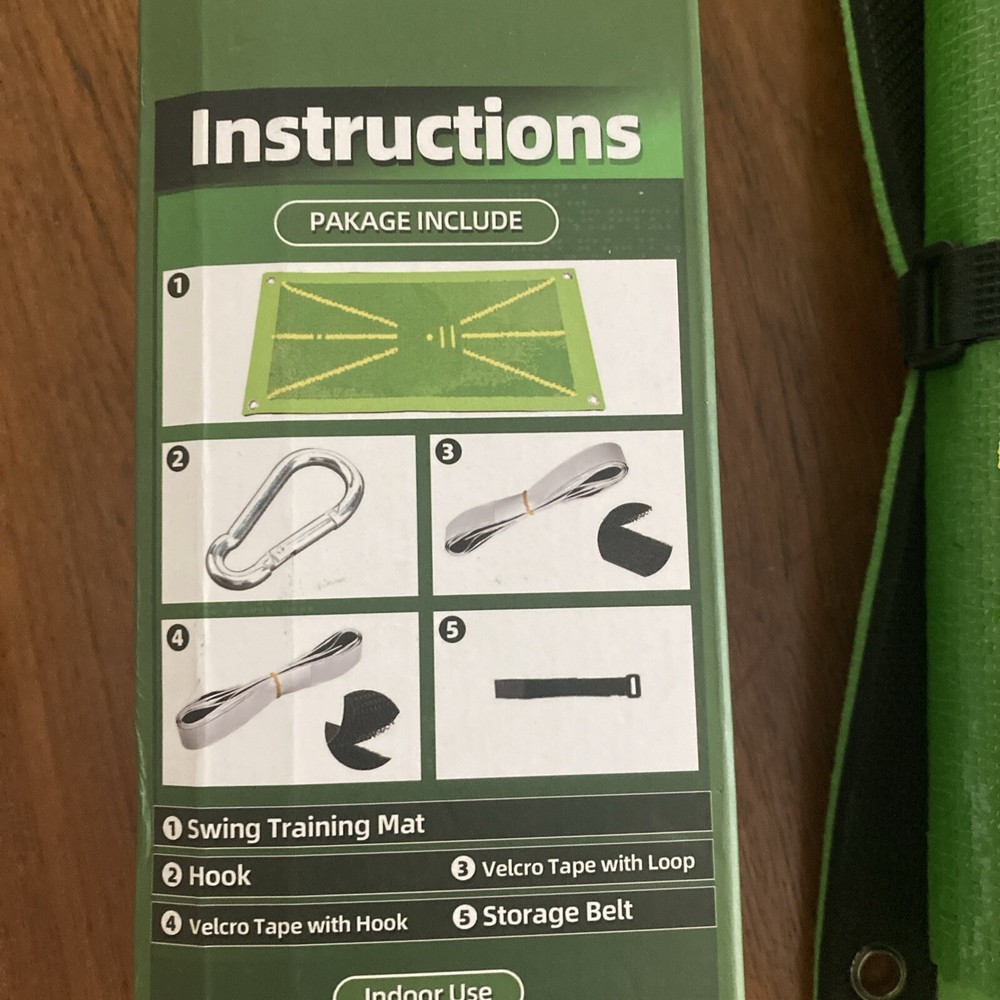 Portable Golf Training Mat for Swing Detection Batting Practice Rug Hitting