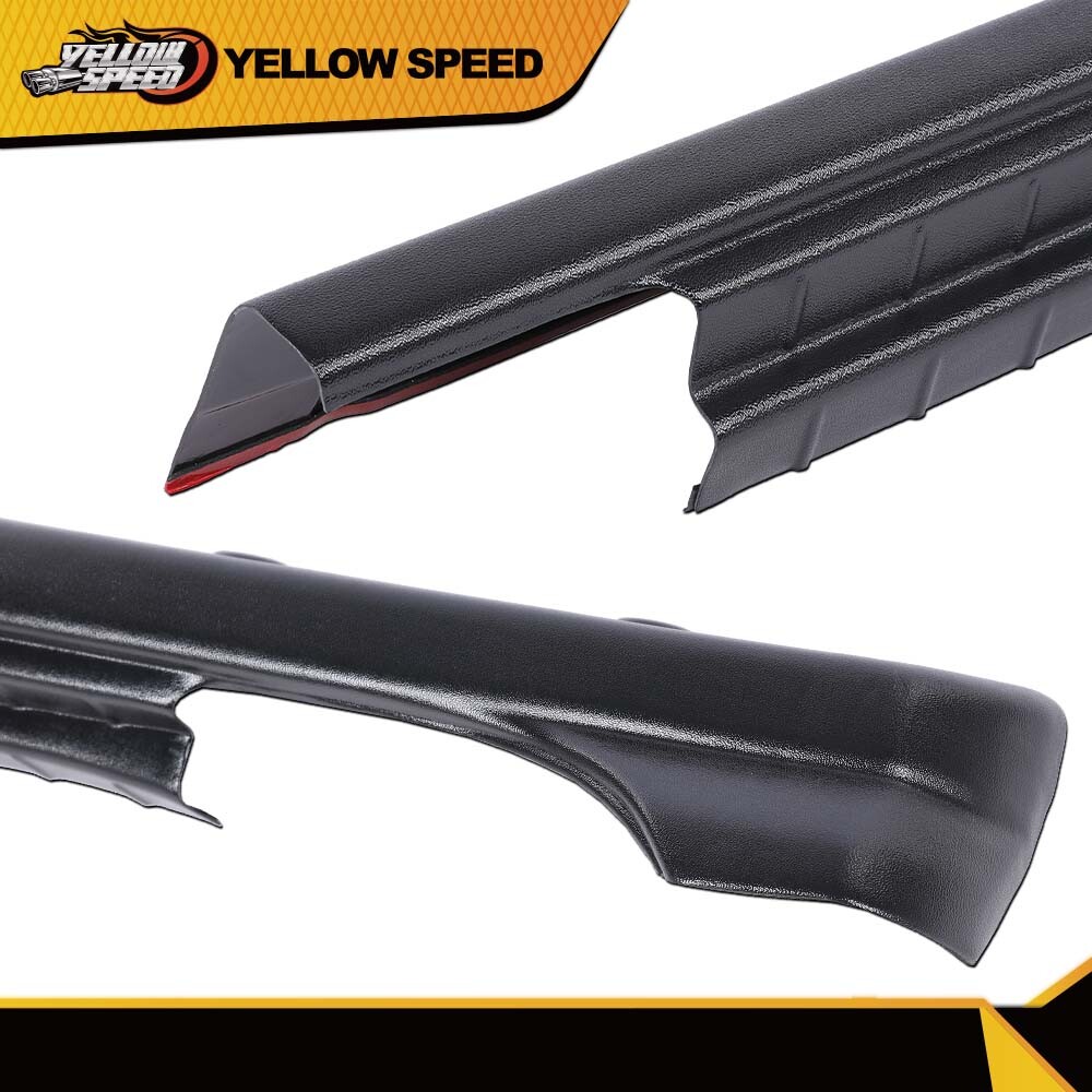 Fit For 2014 2015 2016 2017 2018 Silverado 1500 Crew Cab Rocker Panel Black