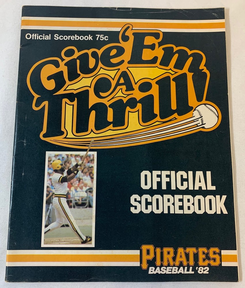 1982 PITTSBURGH PIRATES SCOREBOOK ~ vs Cincinnati Reds