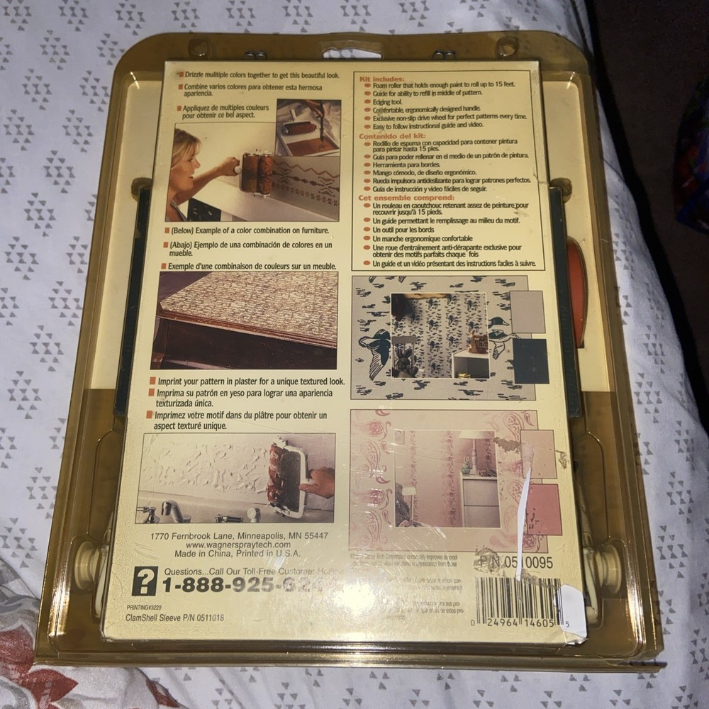Wagner FALL LEAF Pattern Magic Roller Paint Painting Kit Accents SEALED BOX New