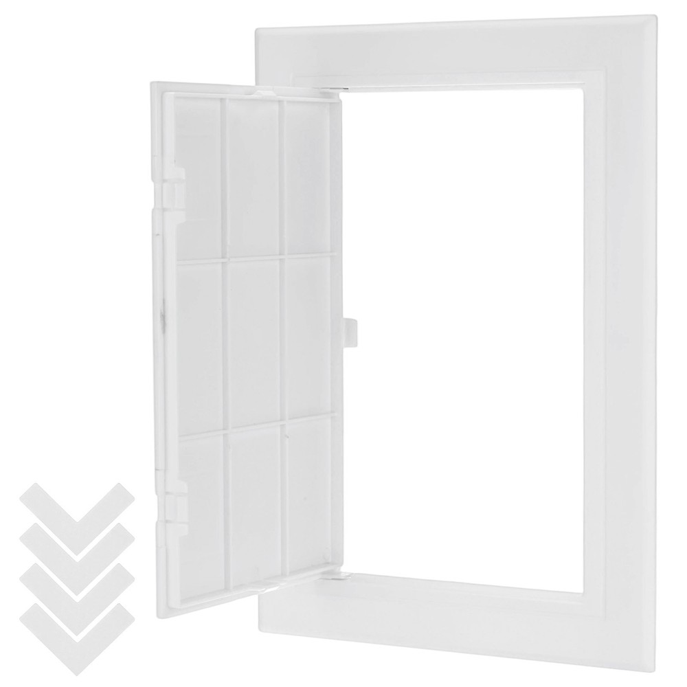 1-Pack Access Panel for Drywall, 5.7x9" Plastic Self Adhesive Cover [White]
