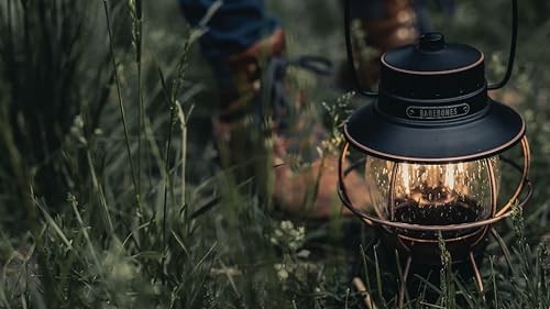 Barebones Railroad Lantern – Vintage-Inspired LED Camping Antique Bronze