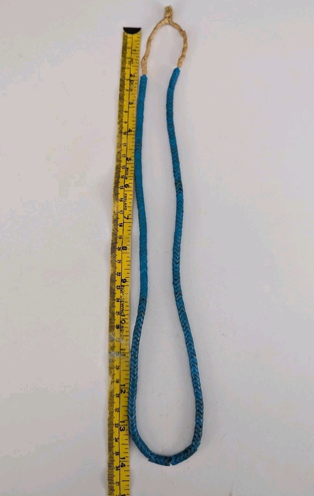 MEDIUM BLUE SNAKE BEAD Antique Trade Beads, Interlocking Snake, Small 6 mm , 28"