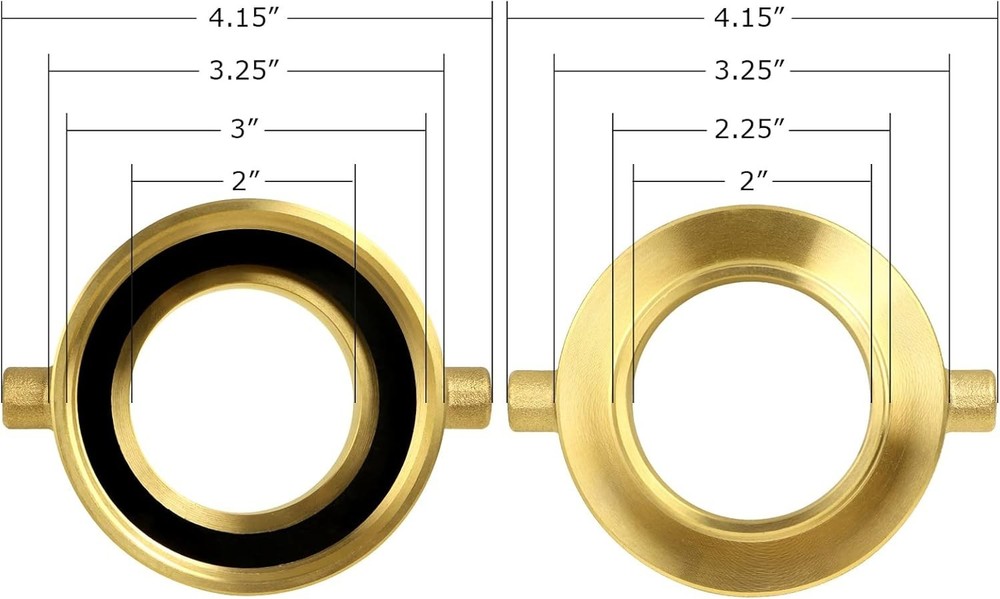 Brass Fire Hydrant Adapter for Firefighters, 2.5" NST Female