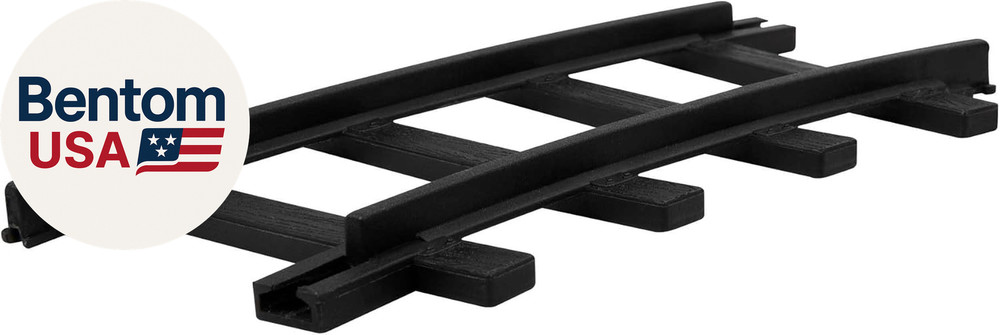 Ready-To-Play 12-Piece Curved Black Plastic Track Pack