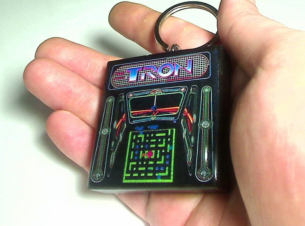 TRON Arcade Coin Door accessory Keychain
