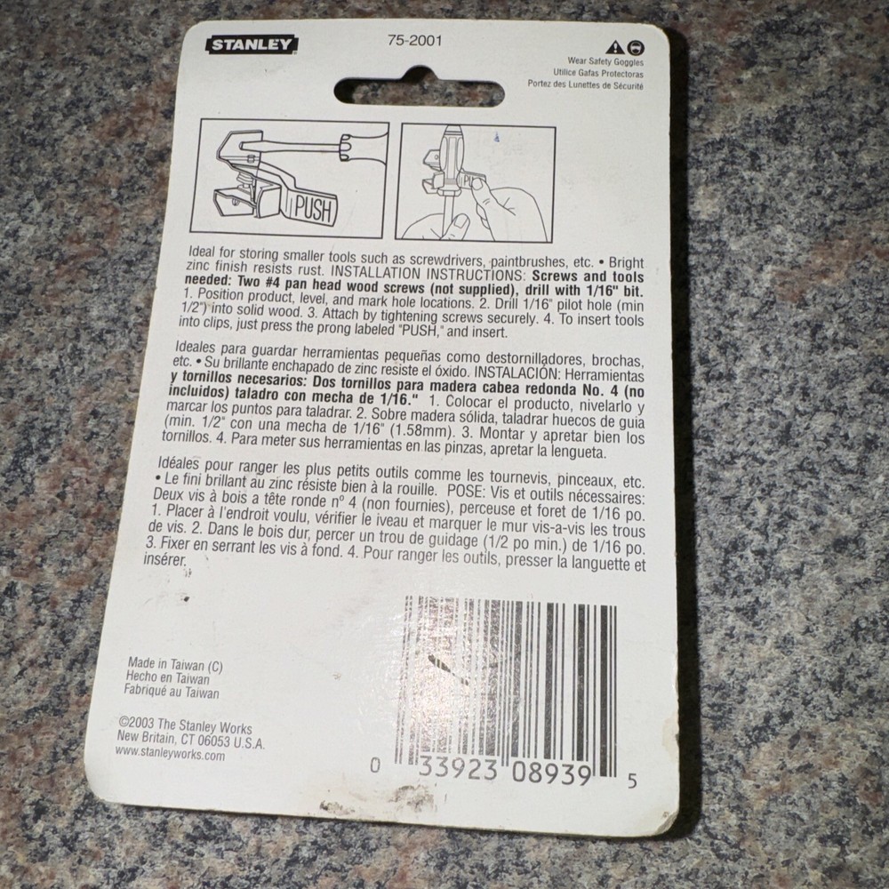 Giant Tool Storage Clip 75-2001 CD8517 STANLEY