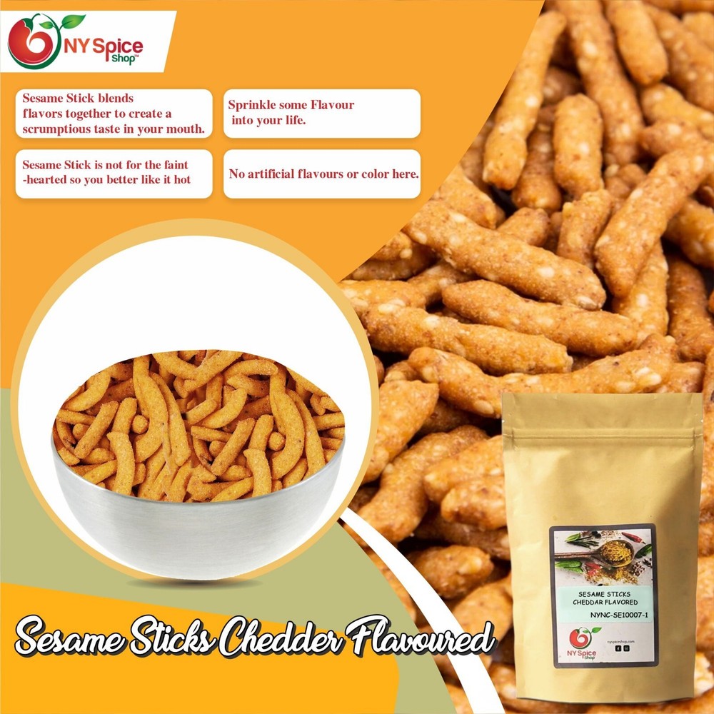 Sesame Sticks Cheddar Flavored Item Weight 8oz-5lb