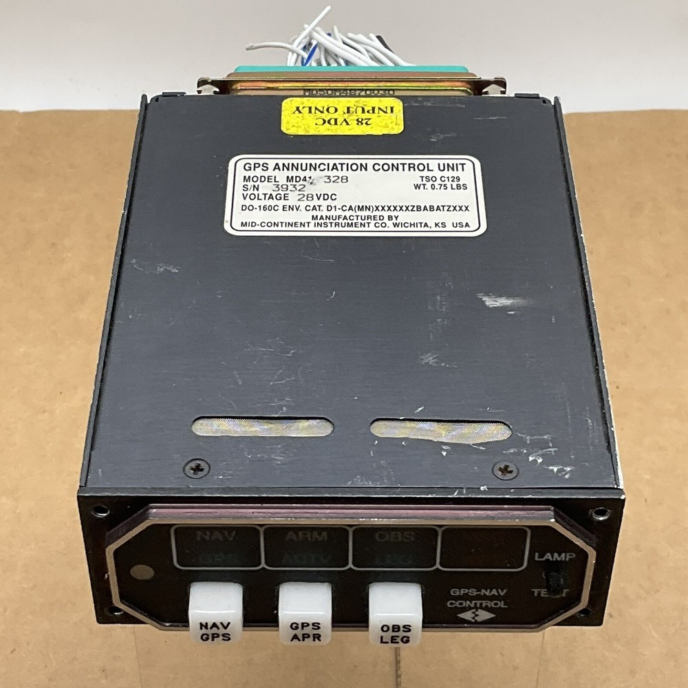 GPS ANNUNCIATION CONTROL UNIT MD41-328 Untested As IS