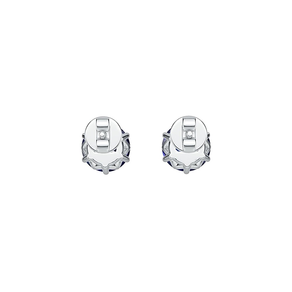 Sterling Silver Semi Mount Earrings Setting Round RD 7x7mm Stud