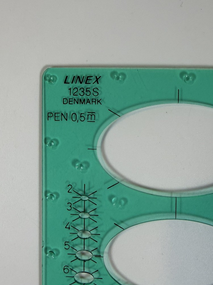 Linex 1235 S Elliptical Drawing Template Architecture Design