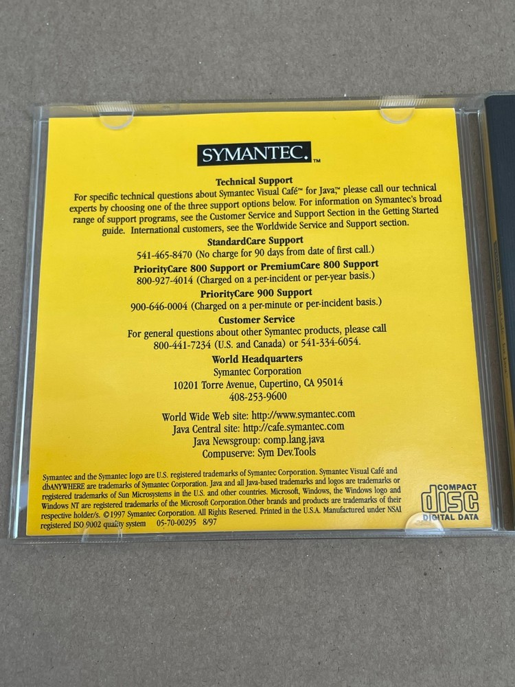 Symantec Visual Cafe for Java Database Professional Development Edition