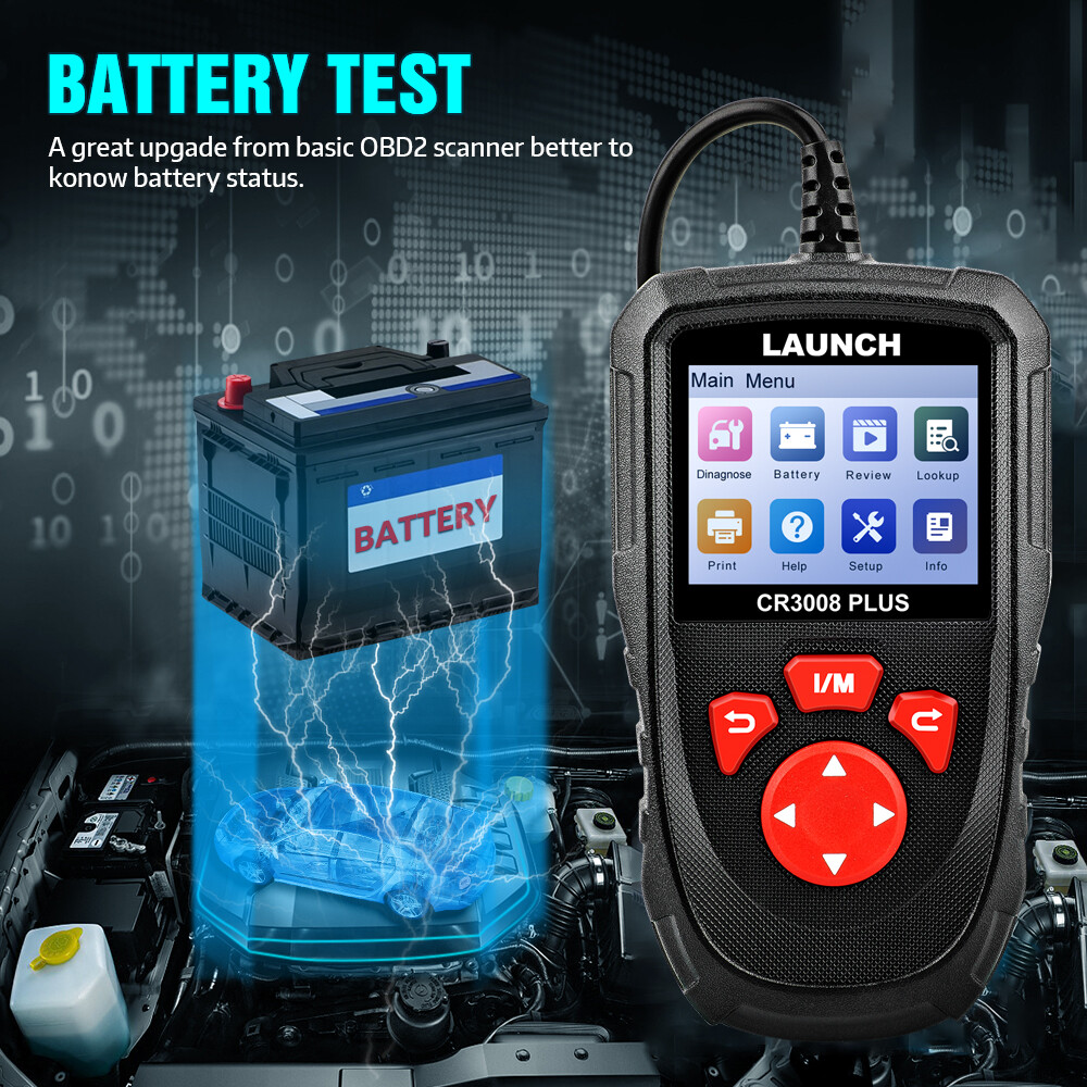 LAUNCH CR3008 Plus OBD2 Scanner Code Reader Check Engine OBD Car Diagnostic Tool