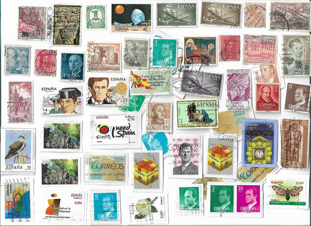 Spain postage stamps x 57, used (Batch 3) some older issues