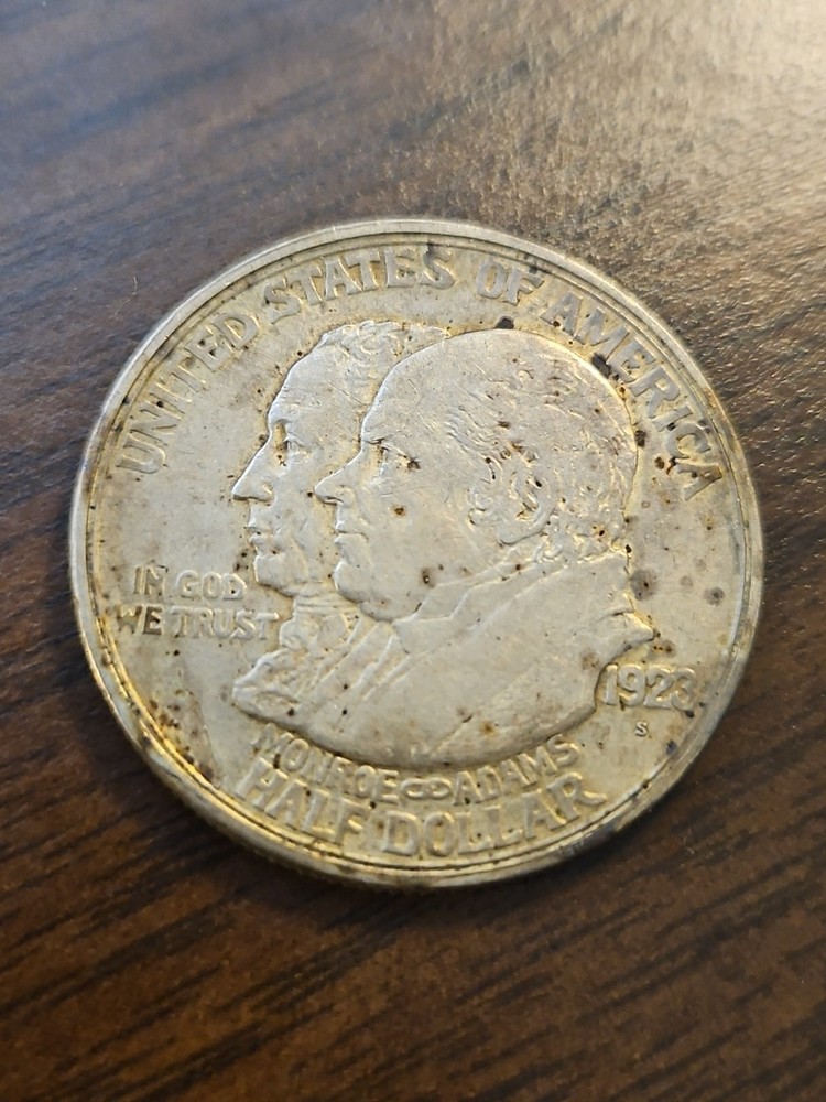 1923-S Monroe Silver Commemorative Half Dollar