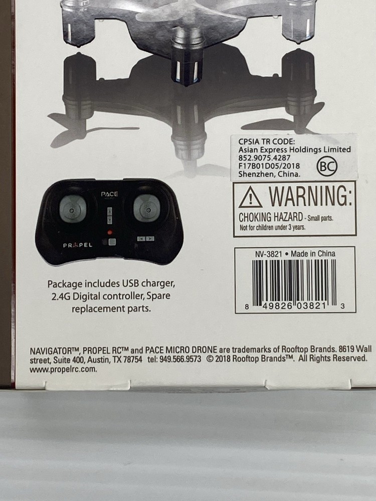 Micro Drone Propel Navigator Pace Wireless Quadcopter Beginner Stunt Drone Black