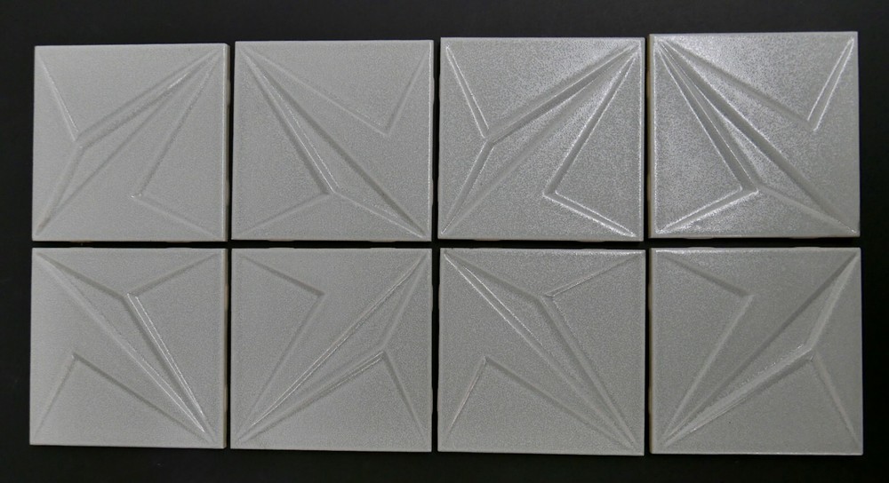 Mid Century Modern Starburst Pattern 4-Tile Set