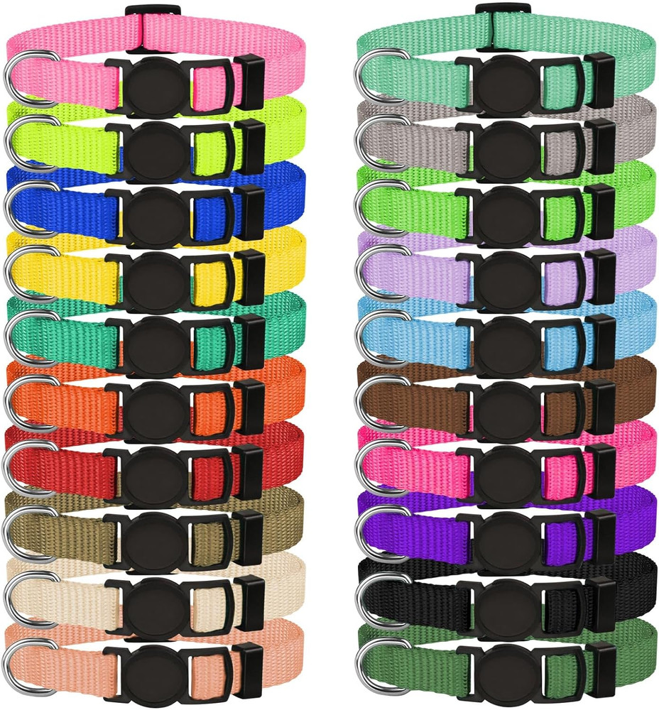 20 Pack Puppy ID Collar Identification Adjustable Breakaway Whelping Collars