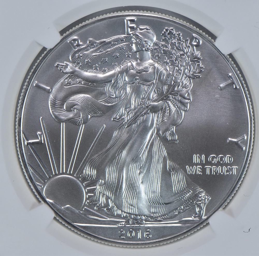 2016 American Silver Eagle Mint State 10 NGC X NGCX