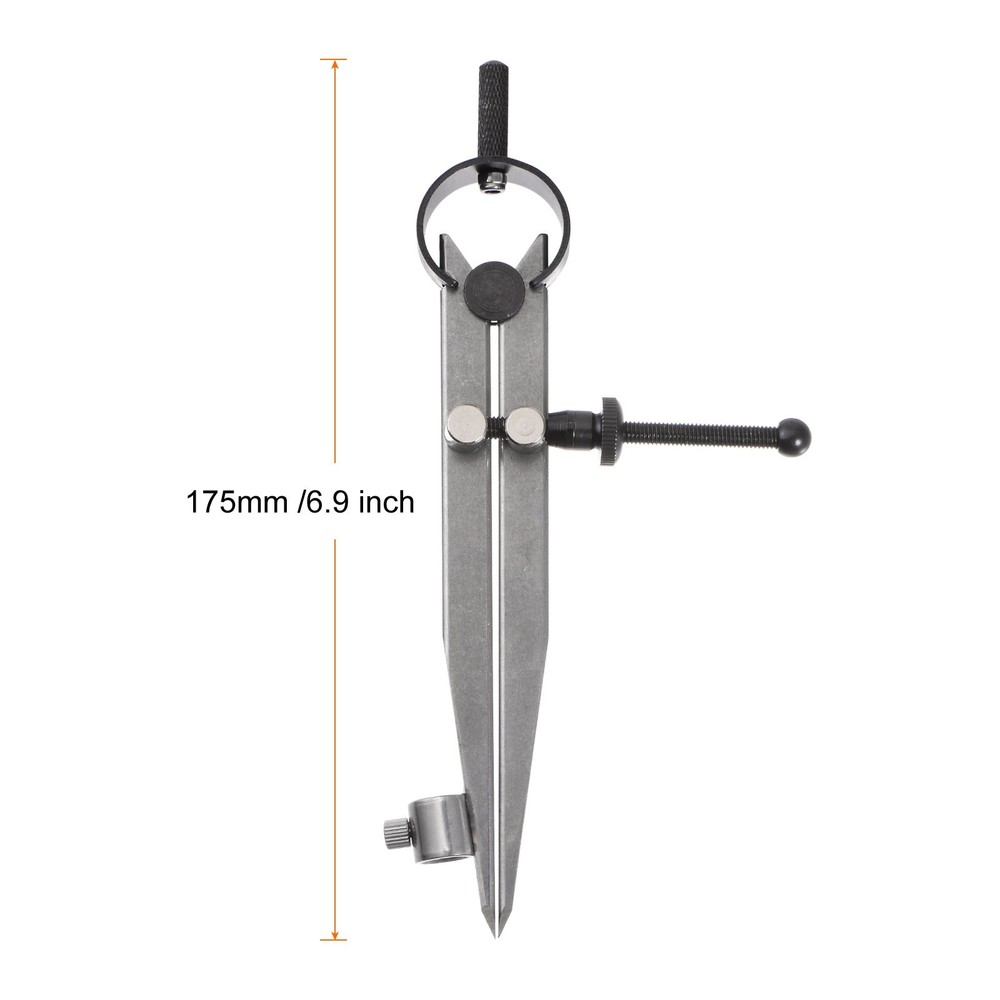 Spring Joint Caliper 5" Adjustable Spring Divider Caliper with Pencil Holder