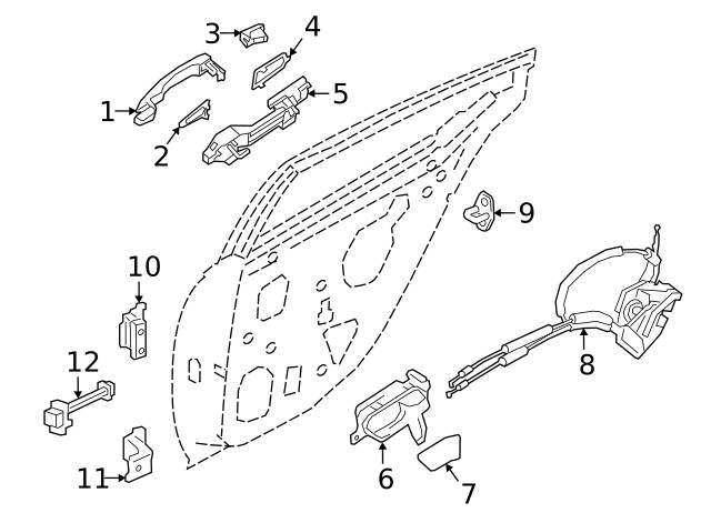 Genuine Nissan Handle Base 82610-9HE0A