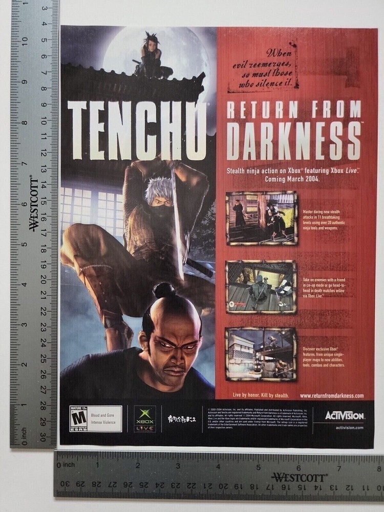 Tench Return Darkness Advertisement Original Print Ad / Poster Game Gift Art