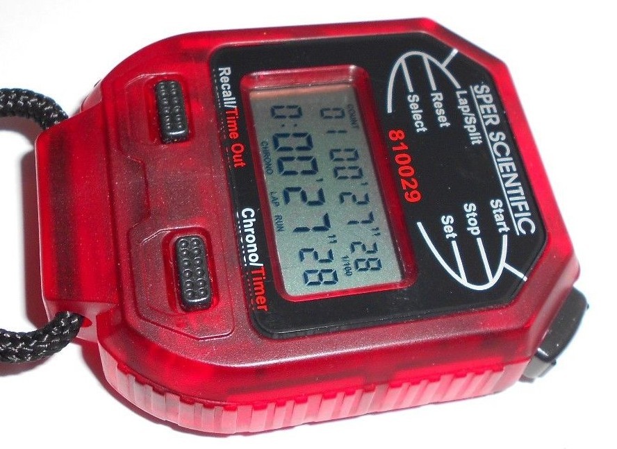 Sper Scientific 8-Memory Count Up/Down Timer Stopwatch 810029R