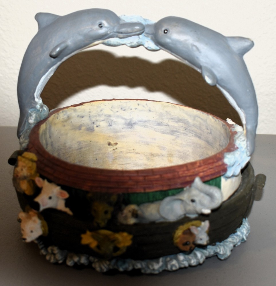 Dolphin Handled Noah's Ark Basket