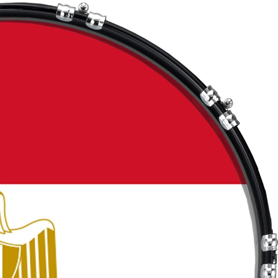 20" Custom Bass Kick Drum Front Head Graphical Flag Egypt