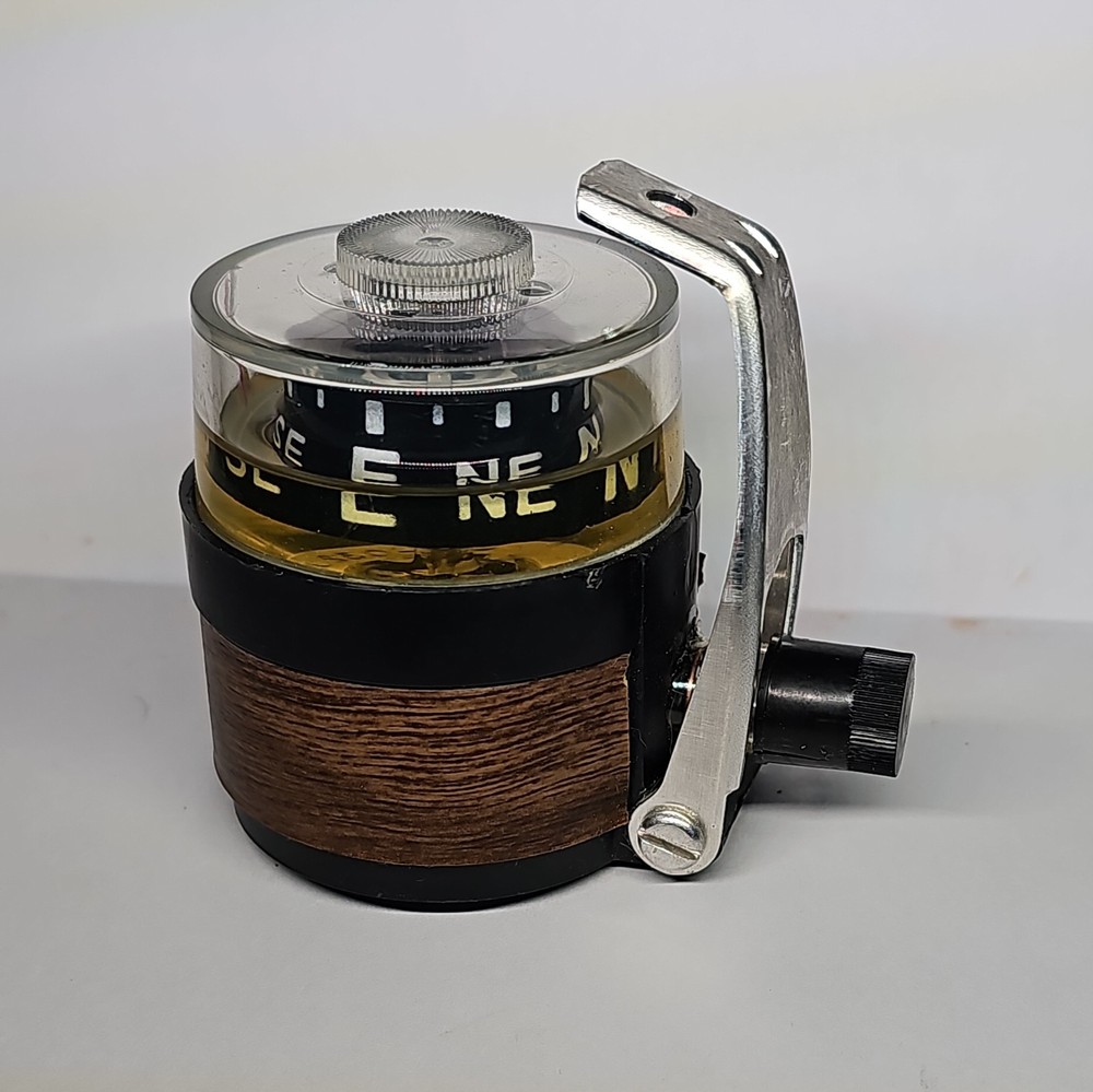 Vintage Marine Boat Compass And Mount