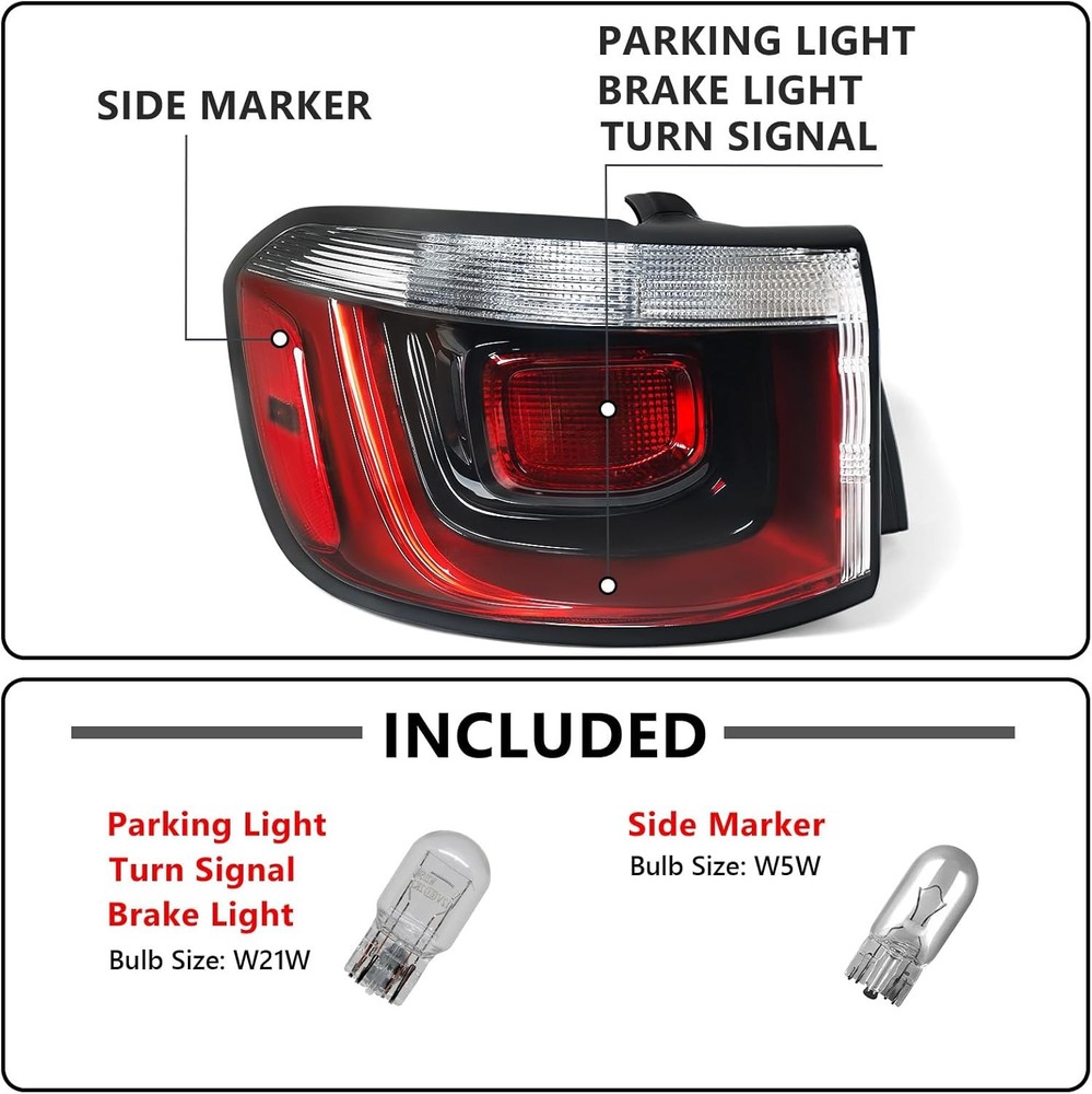 Jeep Compass Rear Tail Light 2021-2024 LH Halogen Assembly