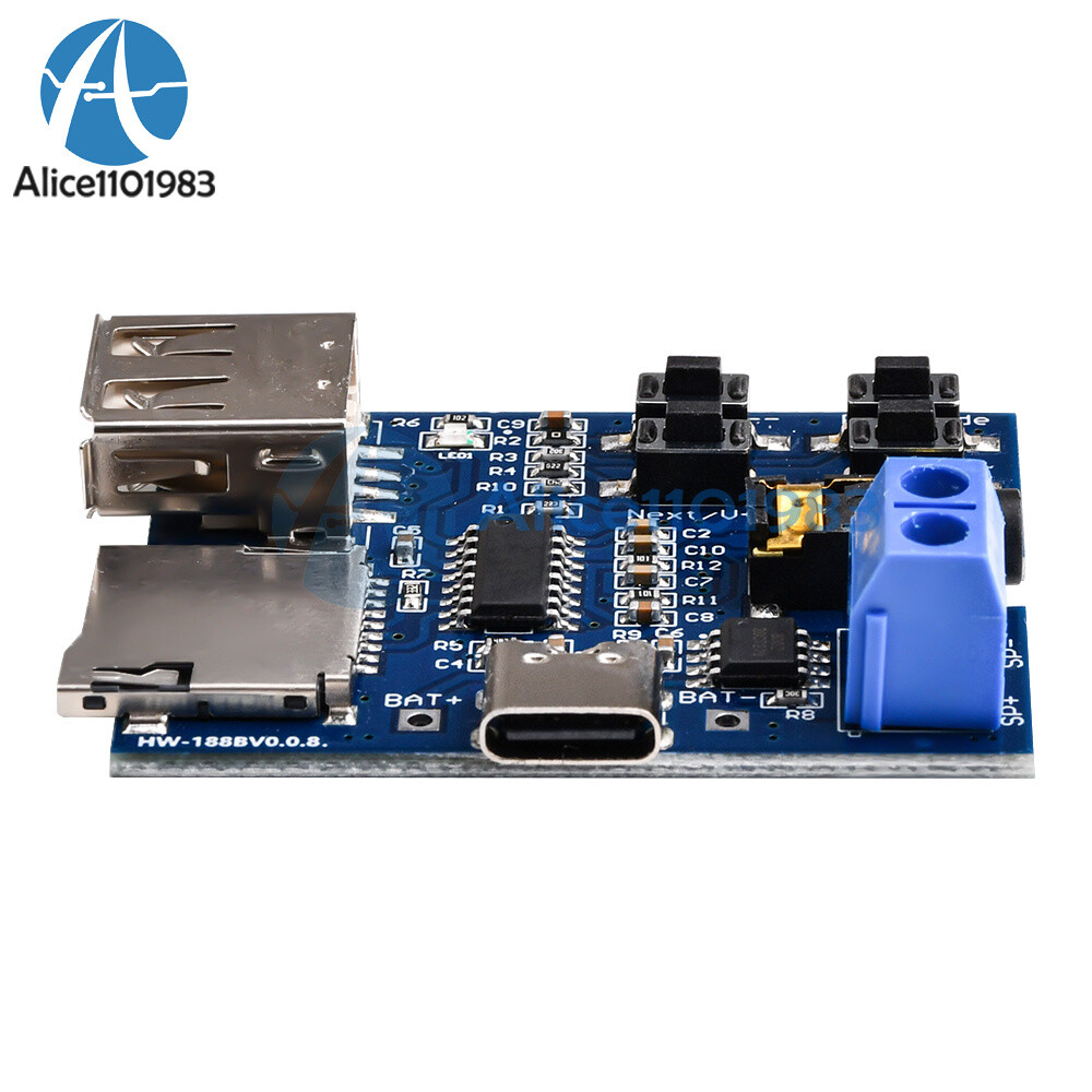 TF Card U-disk MP3 Format Decoder Board Amplifier Decoding Audio Player