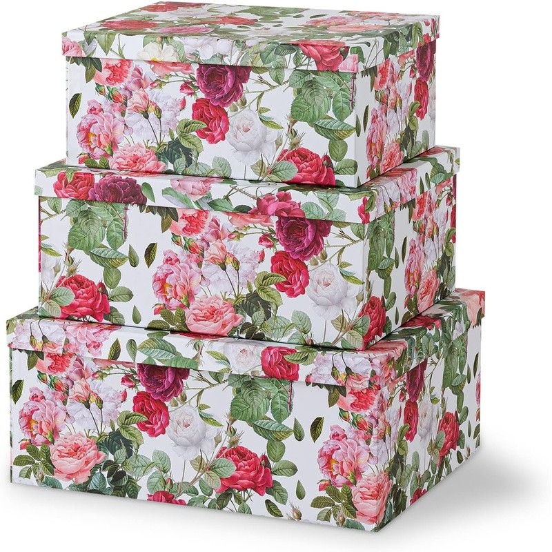 Decorative Cardboard Storage Boxes Set Functional Keepsake Organizing Home Décor