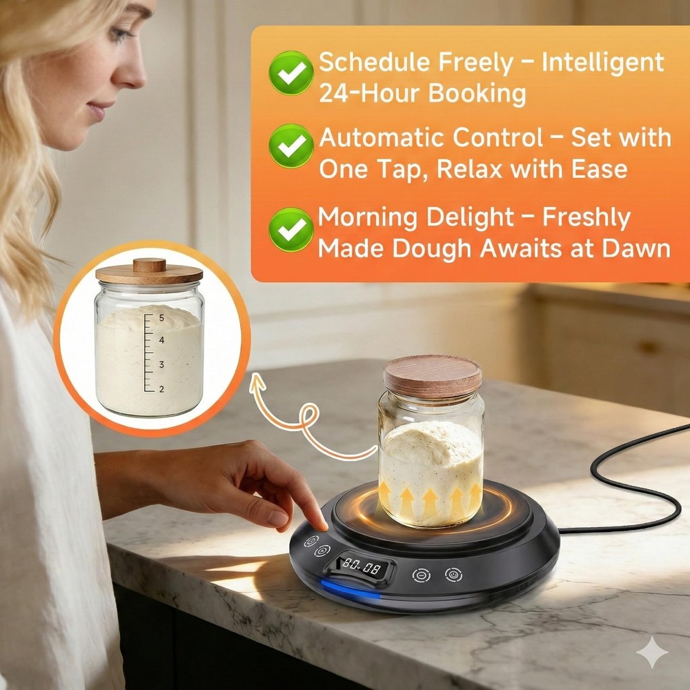 Sourdough Starter Warmer，2026 Upgrade Heating Plate, Bread Maker Machine