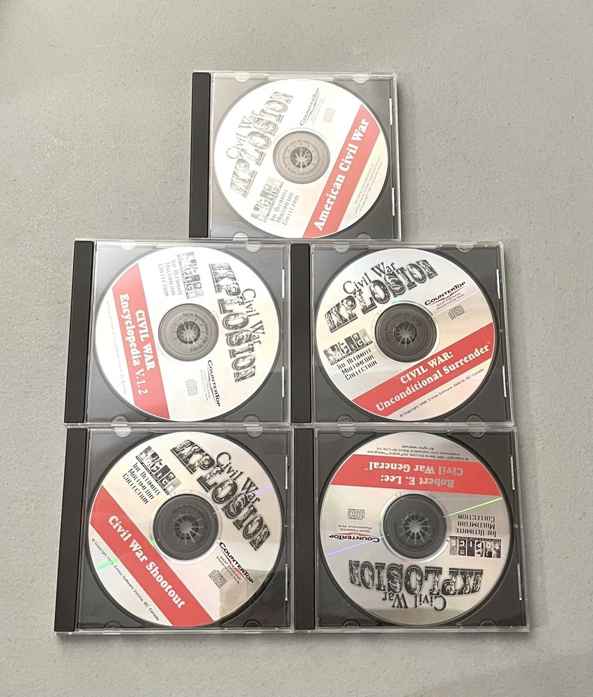 Civil War Explosion Game Set PC 5 CD Mega Set Complete