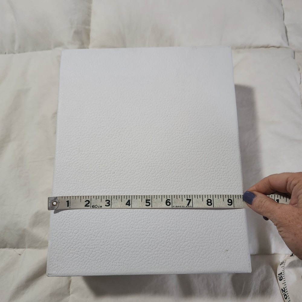 DIOR Empty White Textured Gift Box 12 x 9.5 x 4.5