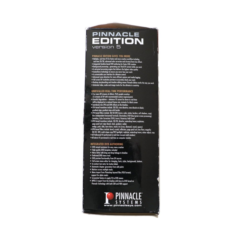 PINNACLE LIQUID EDITION Video Editing Software v5.5 + User & Reference Manuals