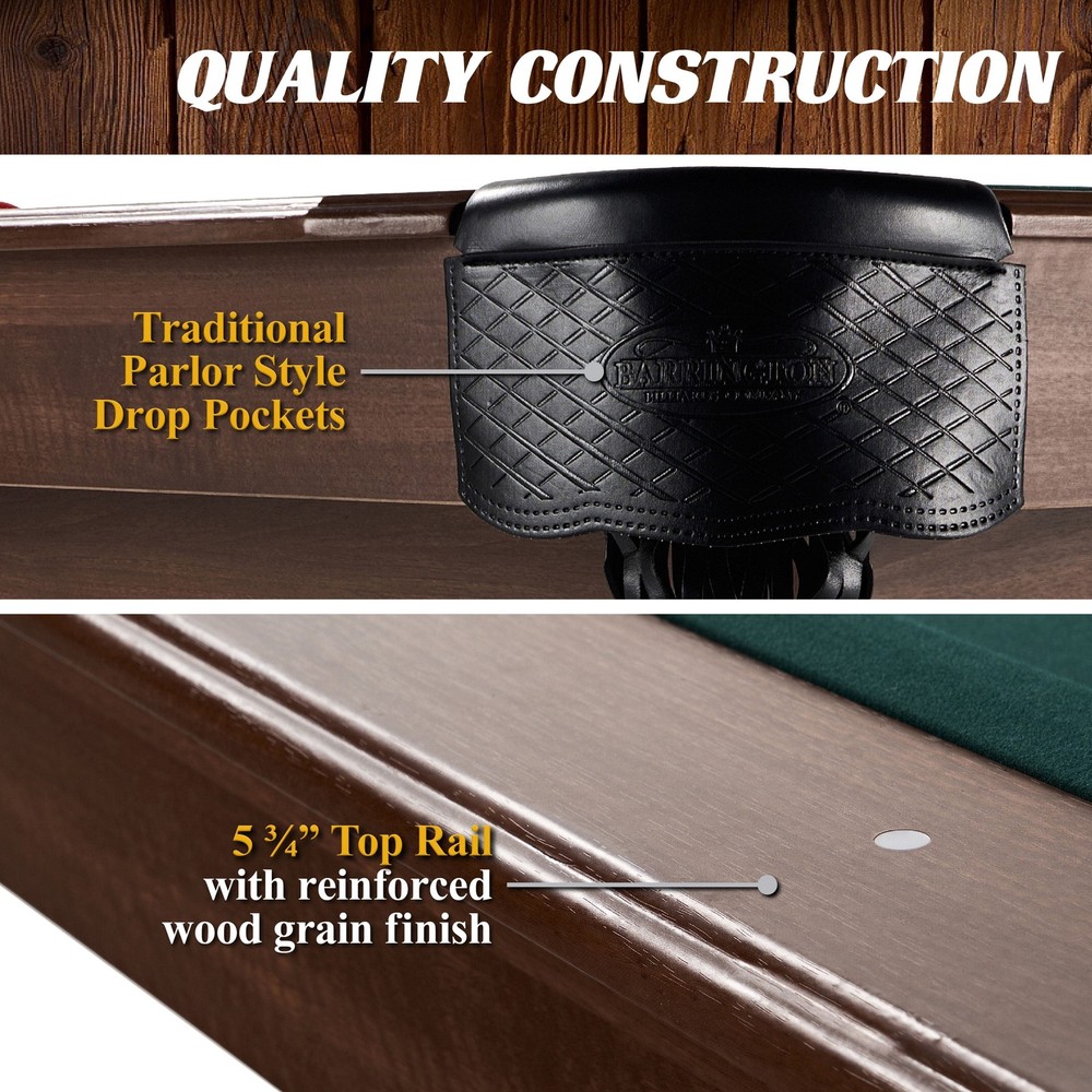 7.25 Ft Winstead Pool Table - Full Size Billiard Table with Complete Accessor...