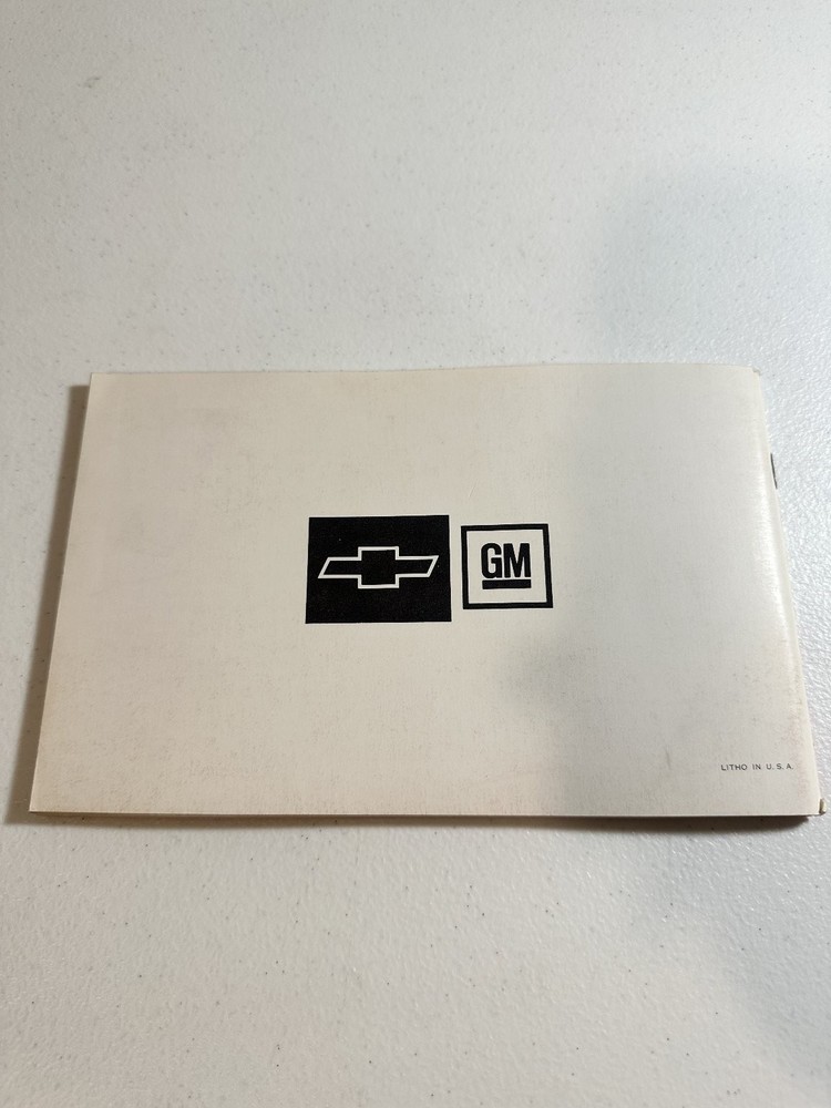 1971 Corvette Owner's Manual OEM