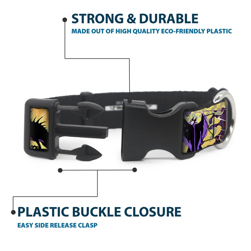 Plastic Clip Collar Maleficent Poses Medium 11-16.5"