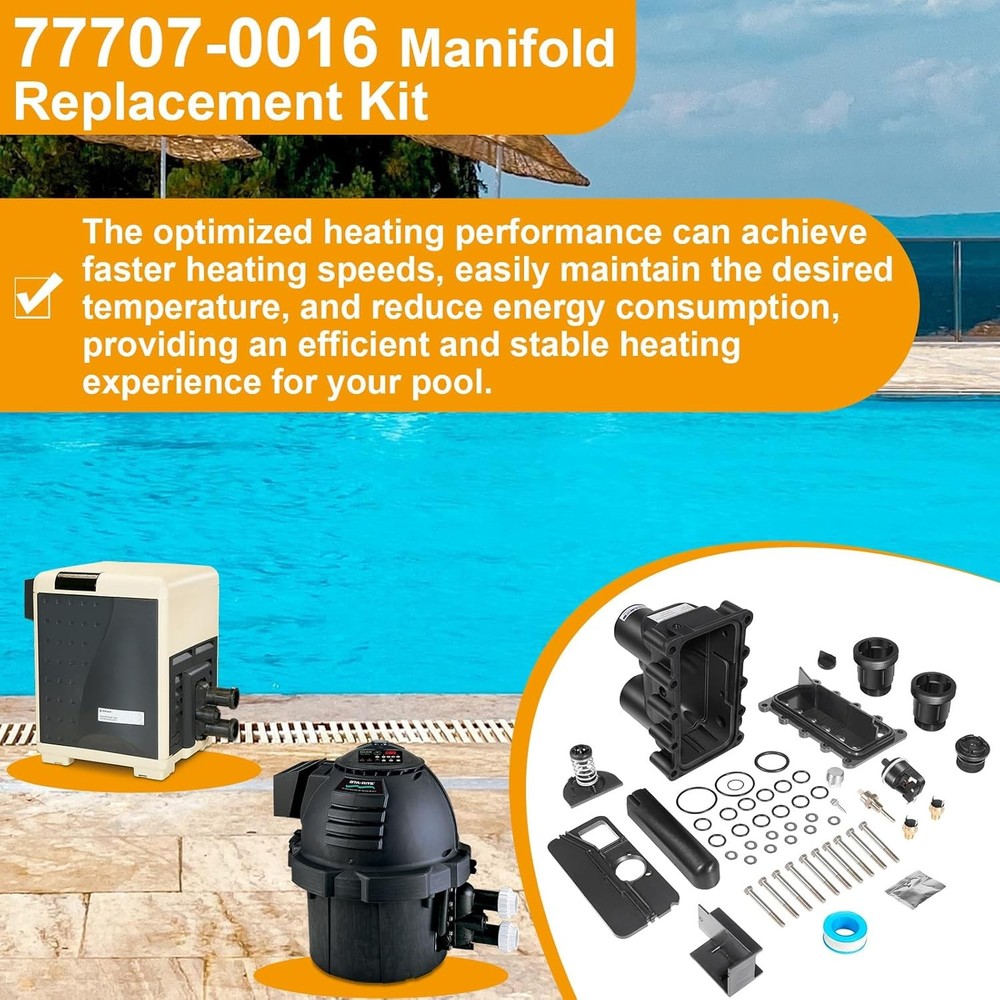Pool Heater Manifold Kit 77707-0016 for Pentair MasterTemp /Max-E-Therm 400