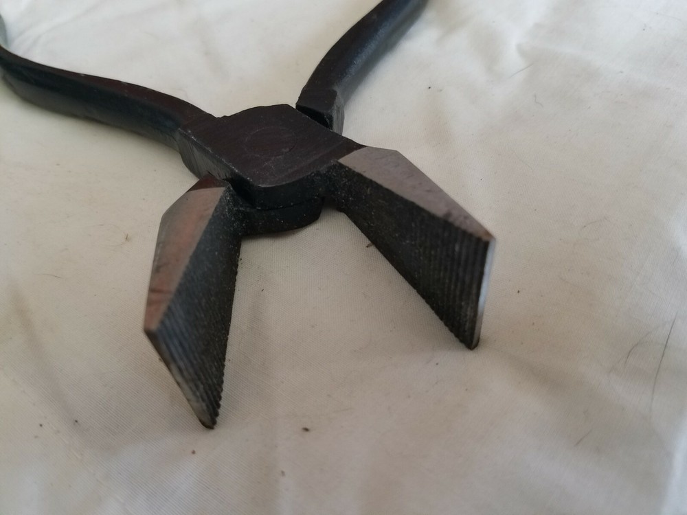 Vintage 7" Germany Made Wide End Pliers 1" Width Nice Shape
