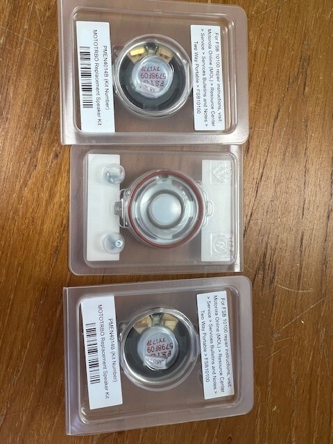 Motorola PMEN4014B Replacement Speaker Kit Lot of 4