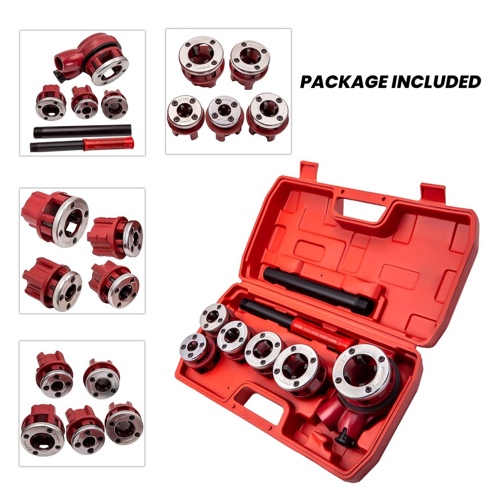 Ratcheting Pipe Thread Threader Die Handle Tube Lengthening Bar Tool kit 3/4''