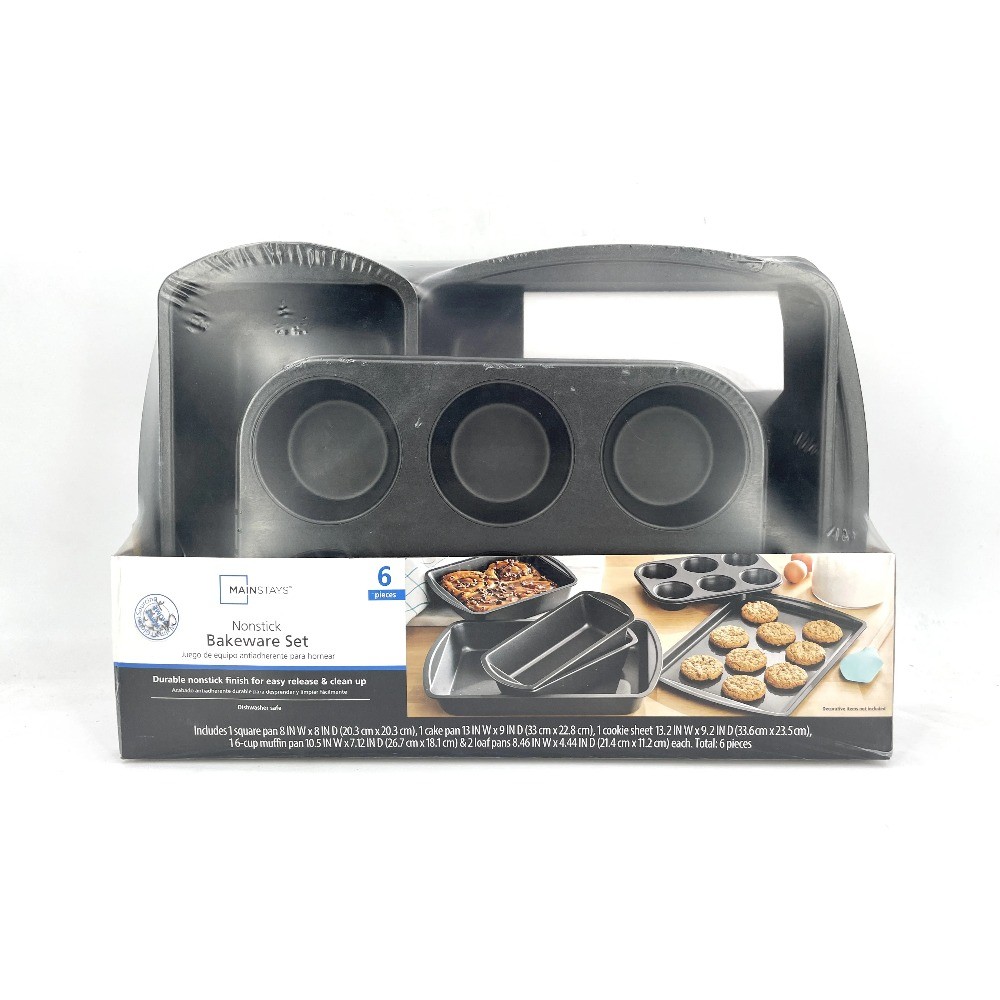 Mainstays 6 Piece Non-Stick Carbon Steel Bakeware Set