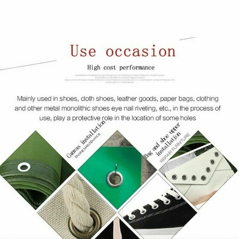 100PCS Leather Rivet Loops 12mm With Installation Tools