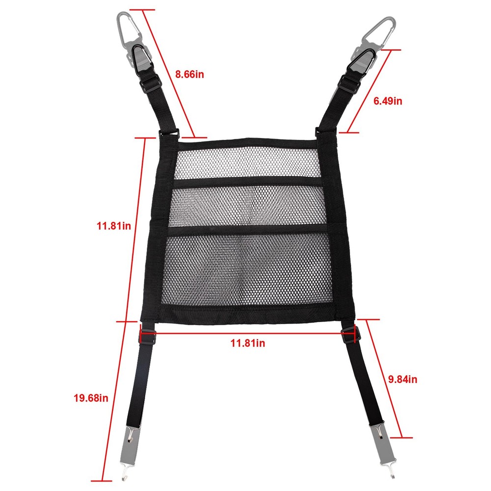 3 Layer Mesh Organizer Between Front Seat Backseat Storage Net Pet Barrier