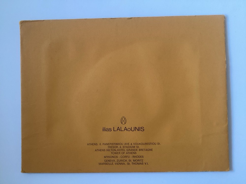 Ilias Lalaounis Card. Signed.