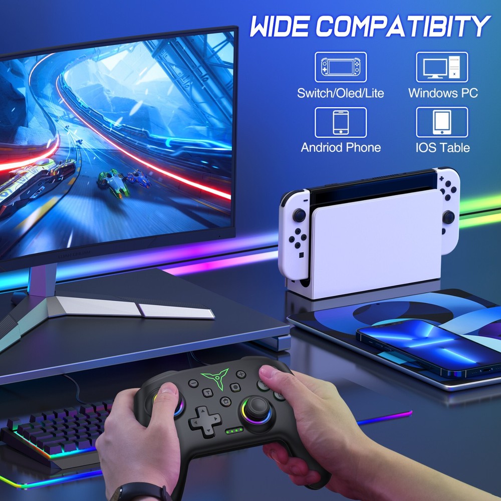 Wireless Switch Pro Controller For Nintendo Switch/OLED,Windows PC IOS Android